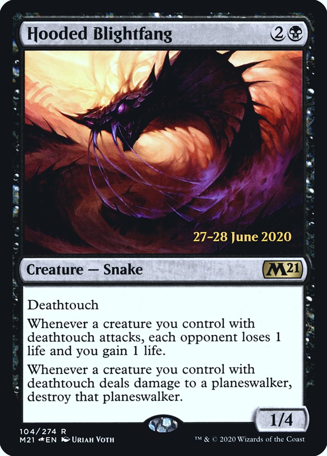 Hooded Blightfang [Core Set 2021 Prerelease Promos] Magic: The Gathering