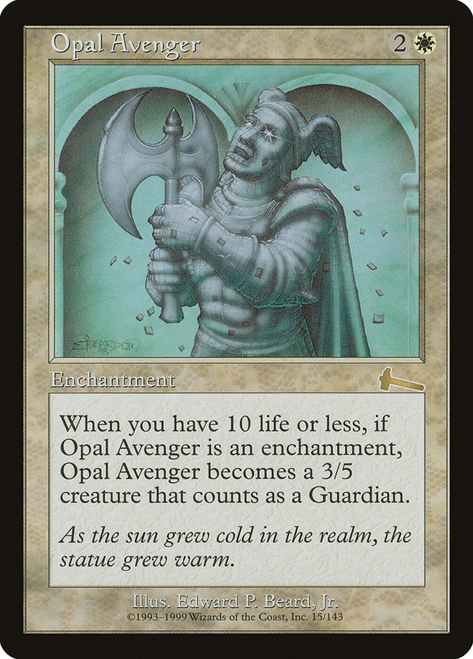 Opal Avenger [Urza's Legacy] Magic: The Gathering