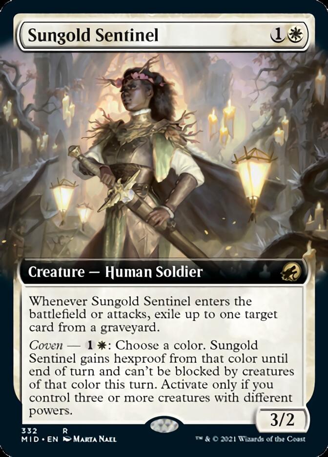 Sungold Sentinel (Extended Art) [Innistrad: Midnight Hunt] Magic: The Gathering