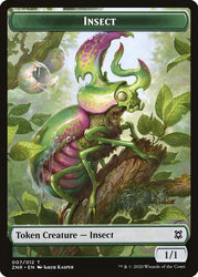 Cat Beast // Insect Double-Sided Token [Zendikar Rising Tokens] Magic: The Gathering