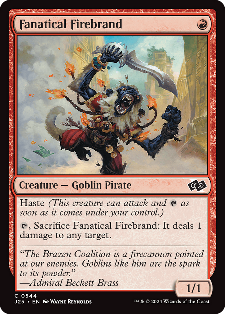 Fanatical Firebrand [Foundations Jumpstart] Magic: The Gathering