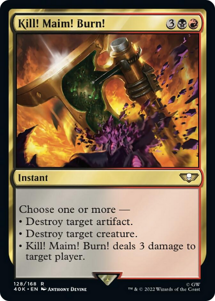 Kill! Maim! Burn! (Surge Foil) [Warhammer 40,000] Magic: The Gathering