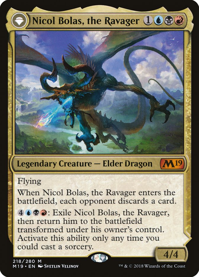 Nicol Bolas, the Ravager // Nicol Bolas, the Arisen [Core Set 2019] Magic: The Gathering