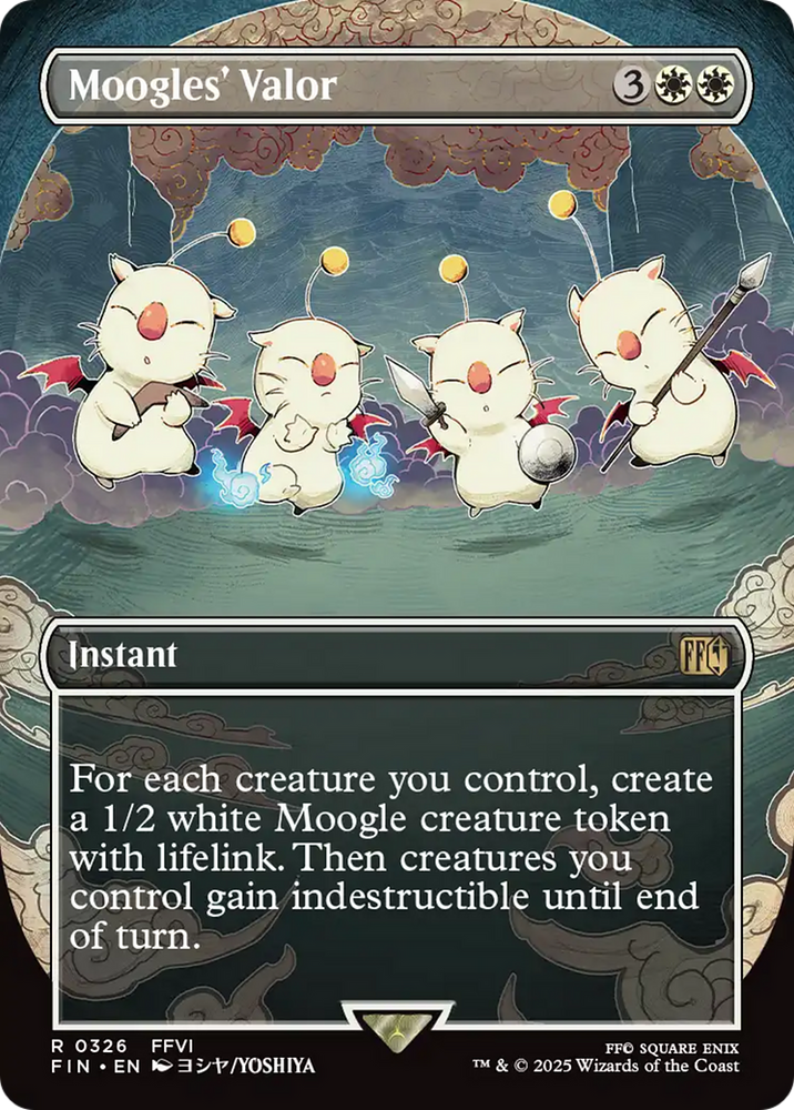 Moogles' Valor (Borderless) [FINAL FANTASY] Magic: The Gathering