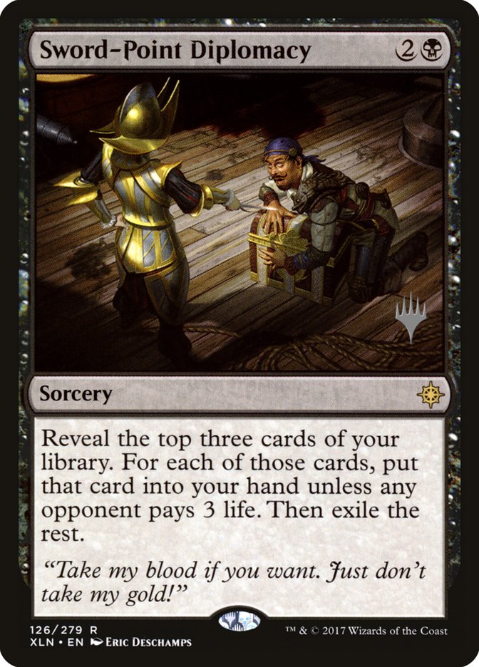 Sword-Point Diplomacy (Promo Pack) [Ixalan Promos] Magic: The Gathering