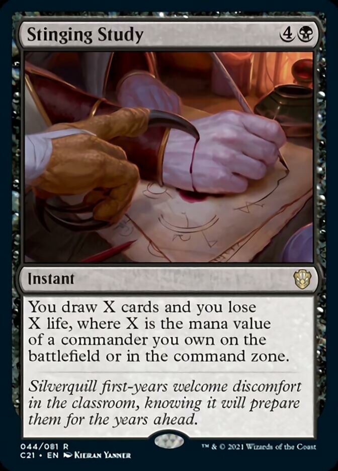 Stinging Study [Commander 2021] Magic: The Gathering
