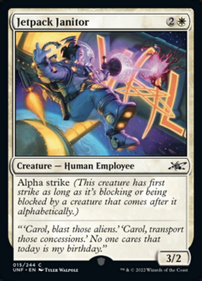 Jetpack Janitor [Unfinity] Magic: The Gathering