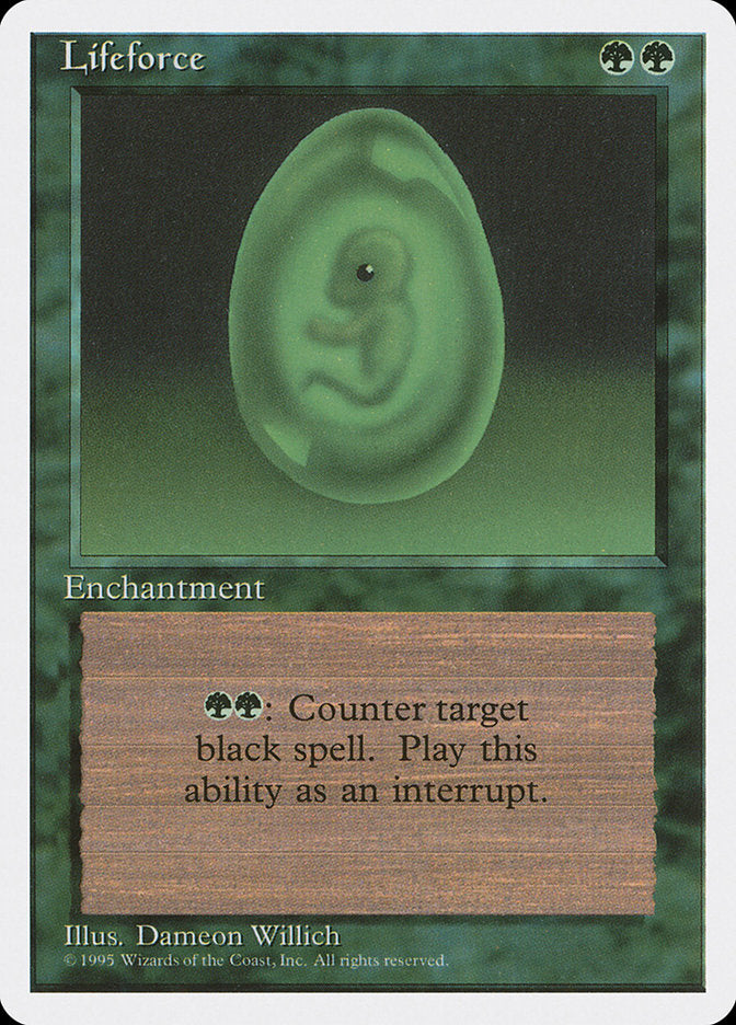 Lifeforce [Fourth Edition] Magic: The Gathering