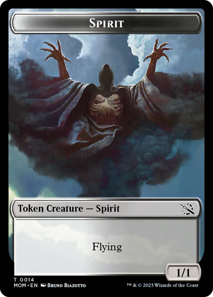 Knight (7) // Spirit (14) Double-Sided Token [March of the Machine Commander Tokens] Magic: The Gathering