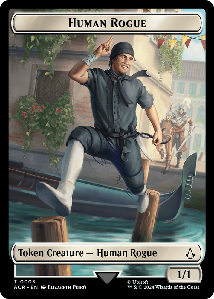 Human Rogue Token [Assassin's Creed Tokens] Magic: The Gathering