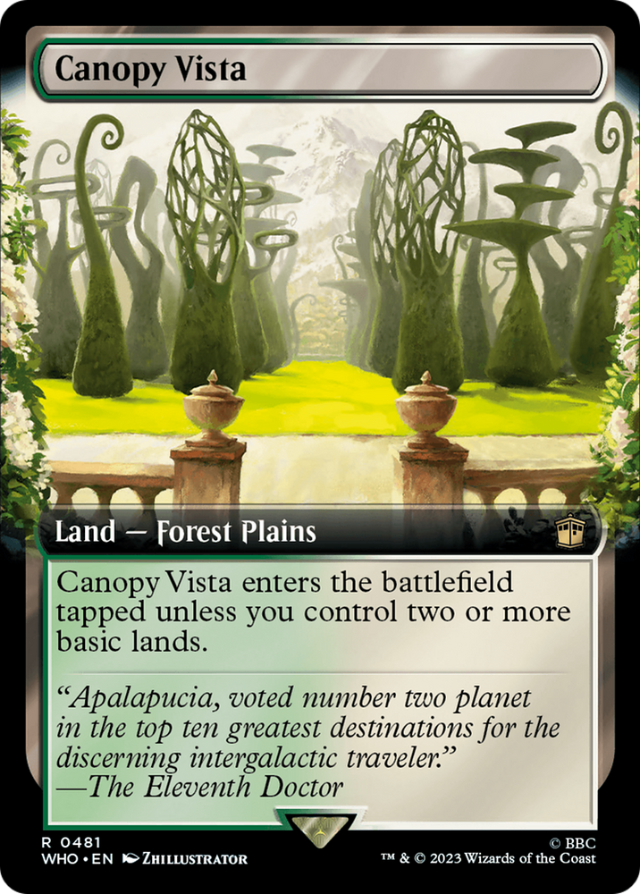 Canopy Vista (Extended Art) [Doctor Who] Magic: The Gathering