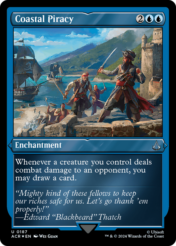 Coastal Piracy (Foil Etched) [Assassin's Creed] Magic: The Gathering