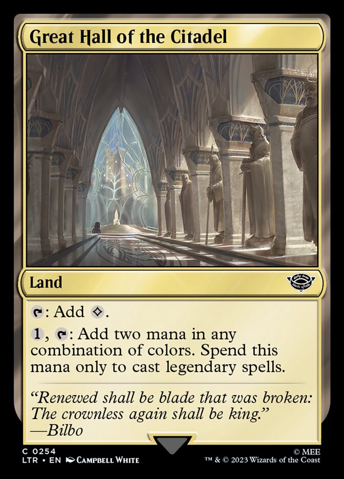 Great Hall of the Citadel [The Lord of the Rings: Tales of Middle-Earth] Magic: The Gathering