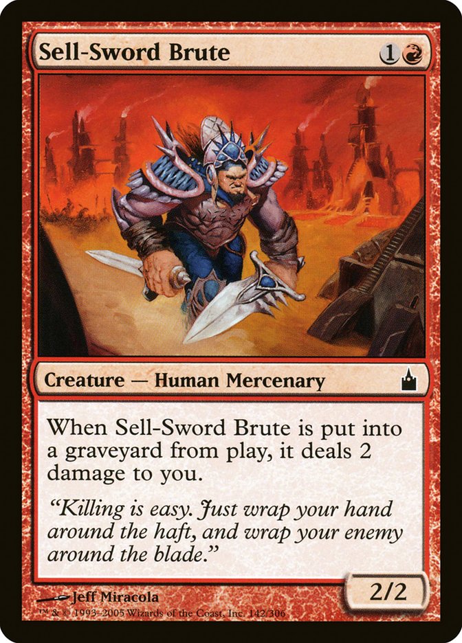 Sell-Sword Brute [Ravnica: City of Guilds] Magic: The Gathering