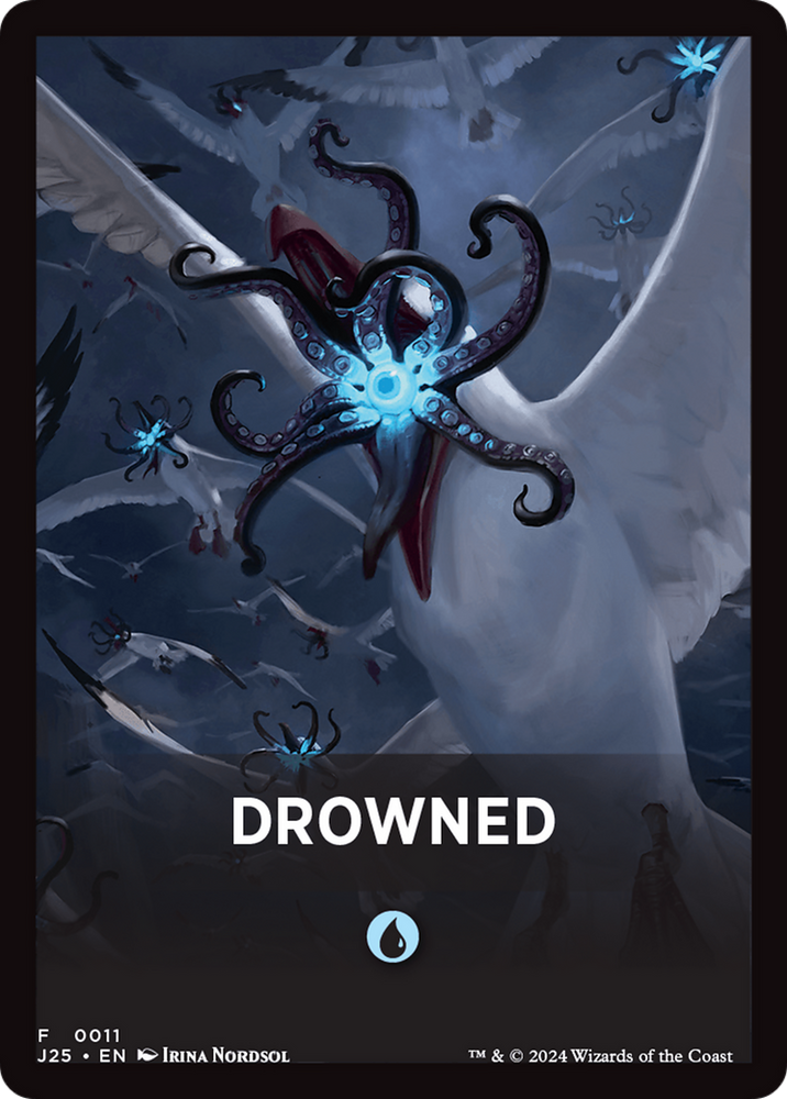 Drowned Theme Card [Foundations Jumpstart Front Cards] Magic: The Gathering