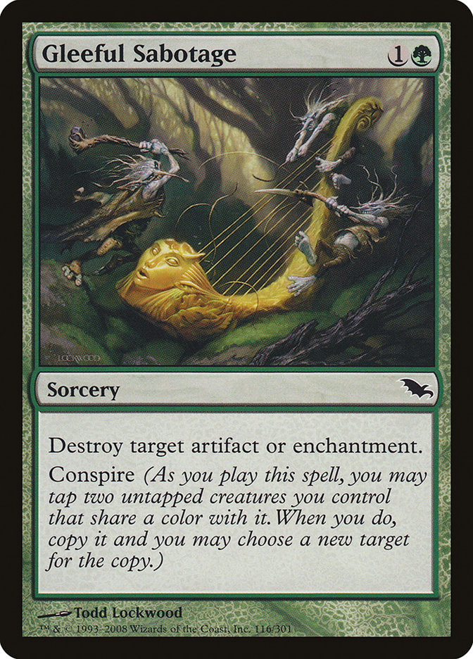 Gleeful Sabotage [Shadowmoor] Magic: The Gathering