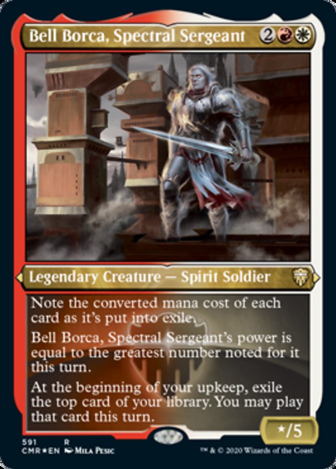 Bell Borca, Spectral Sergeant (Etched) [Commander Legends] Magic: The Gathering