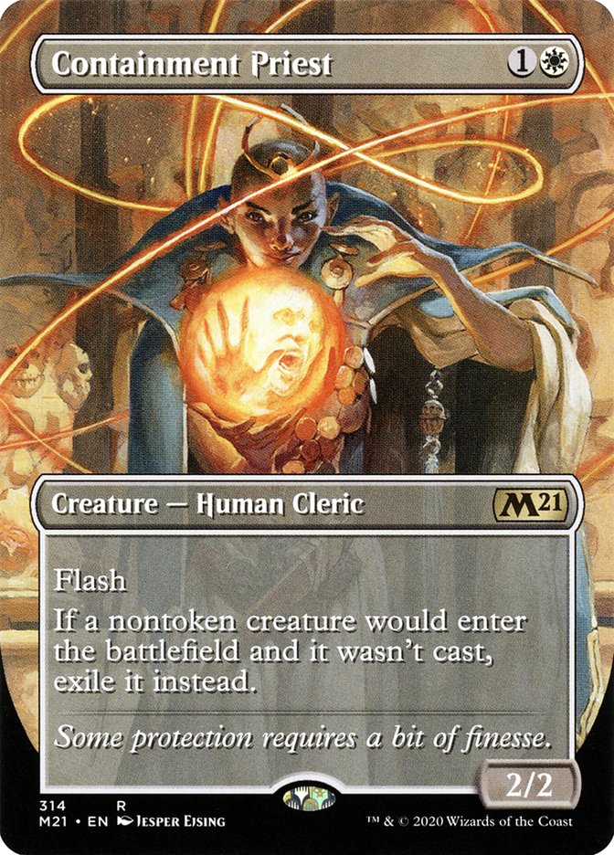 Containment Priest (Borderless Alternate Art) [Core Set 2021] Magic: The Gathering