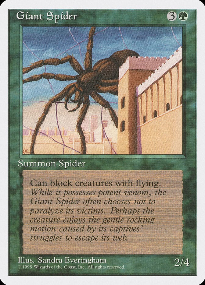 Giant Spider [Fourth Edition] Magic: The Gathering