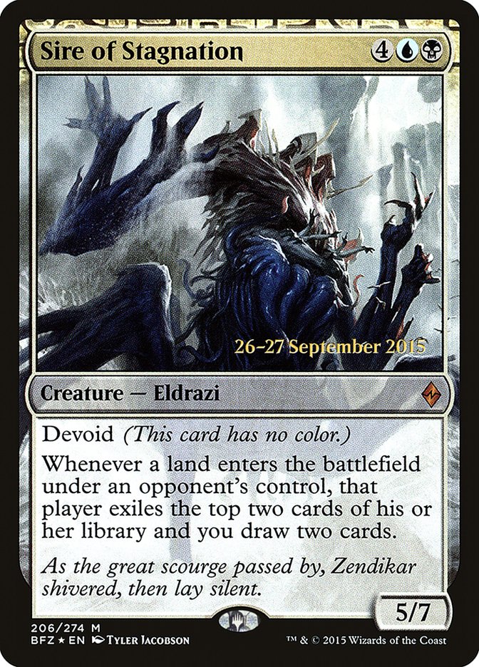 Sire of Stagnation [Battle for Zendikar Prerelease Promos] Magic: The Gathering