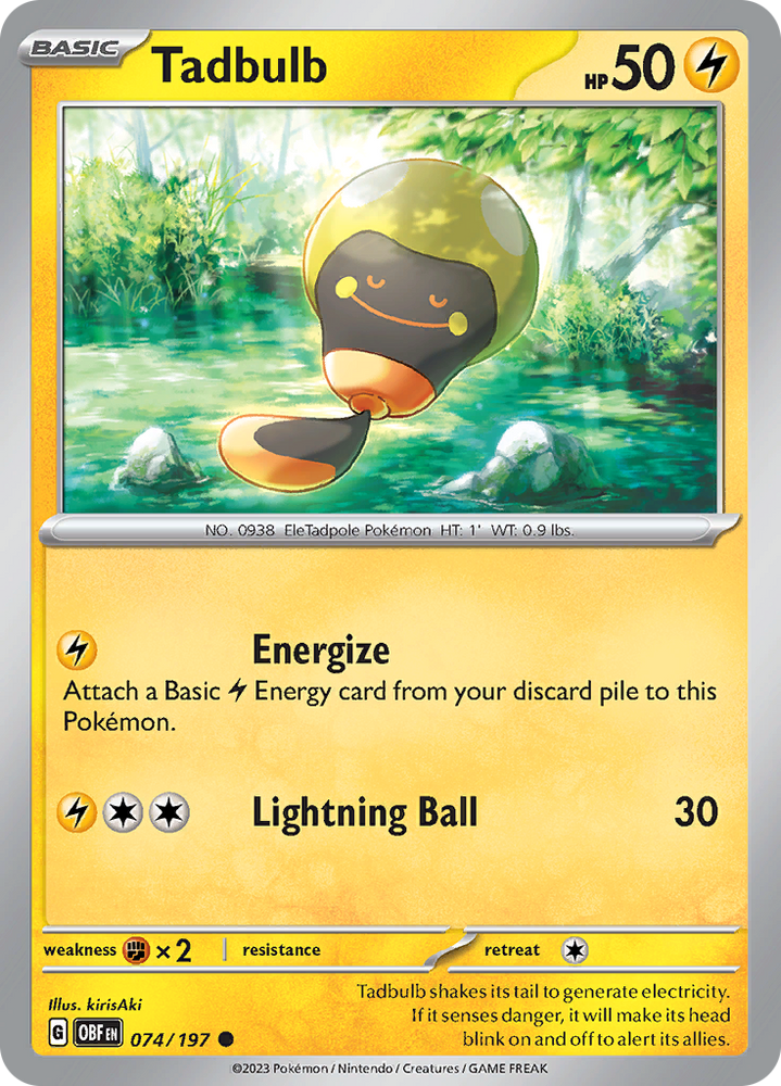 Tadbulb (074/197) [Scarlet & Violet: Obsidian Flames] Pokémon