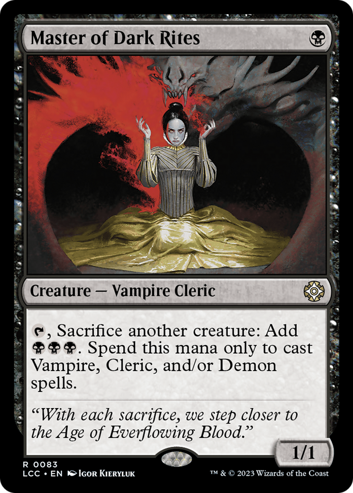 Master of Dark Rites [The Lost Caverns of Ixalan Commander] Magic: The Gathering