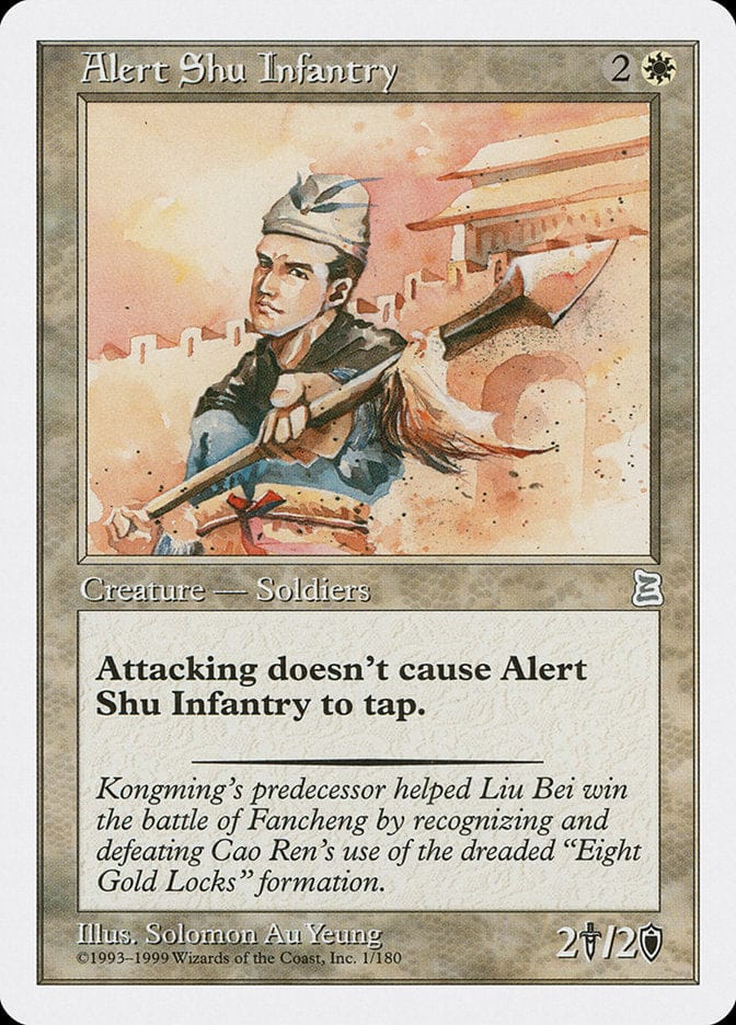 Alert Shu Infantry [Portal Three Kingdoms] Magic: The Gathering