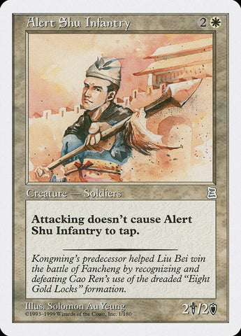 Alert Shu Infantry [Portal Three Kingdoms] Magic: The Gathering