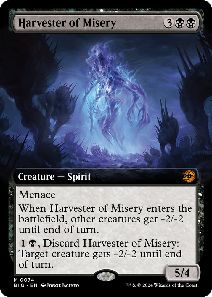 Harvester of Misery (Extended Art) [Outlaws of Thunder Junction: The Big Score] Magic: The Gathering