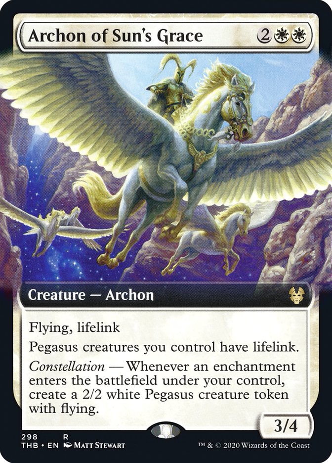 Archon of Sun's Grace (Extended Art) [Theros Beyond Death] Magic: The Gathering