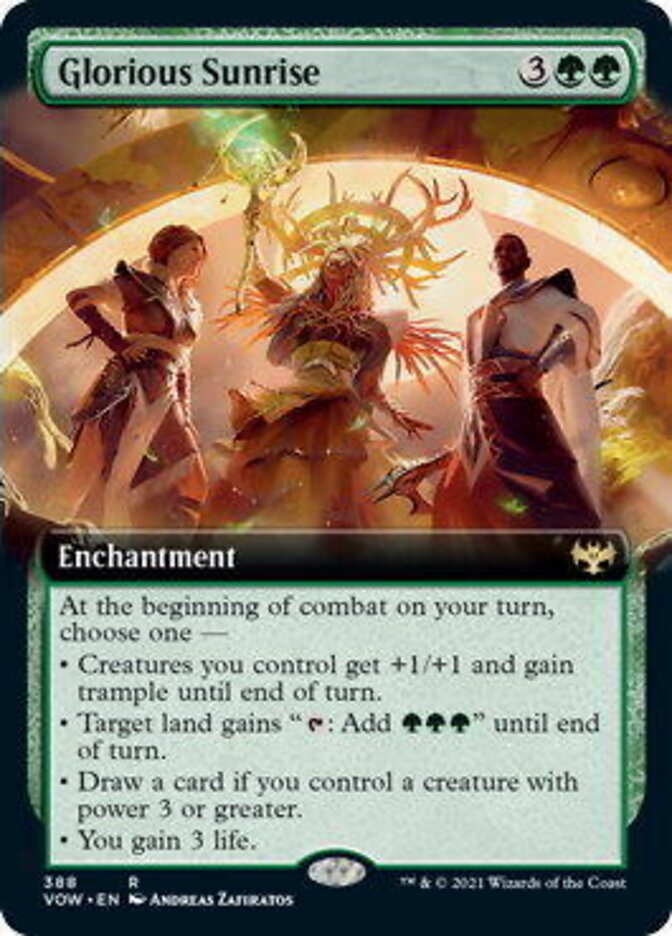 Glorious Sunrise (Extended Art) [Innistrad: Crimson Vow] Magic: The Gathering
