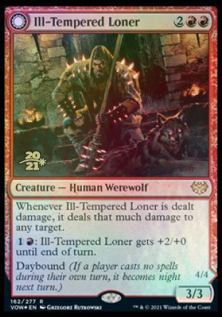Ill-Tempered Loner // Howlpack Avenger [Innistrad: Crimson Vow Prerelease Promos] Magic: The Gathering