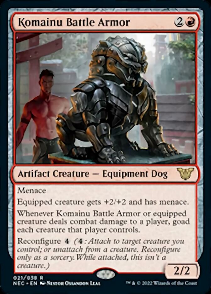 Komainu Battle Armor [Kamigawa: Neon Dynasty Commander] Magic: The Gathering