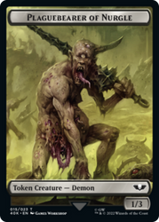 Spawn // Plaguebearer of Nurgle Double-Sided Token [Warhammer 40,000 Tokens] Magic: The Gathering