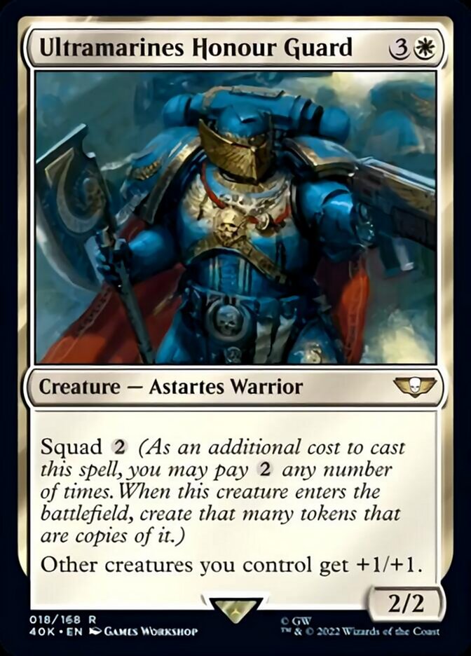 Ultramarines Honour Guard (Surge Foil) [Warhammer 40,000] Magic: The Gathering