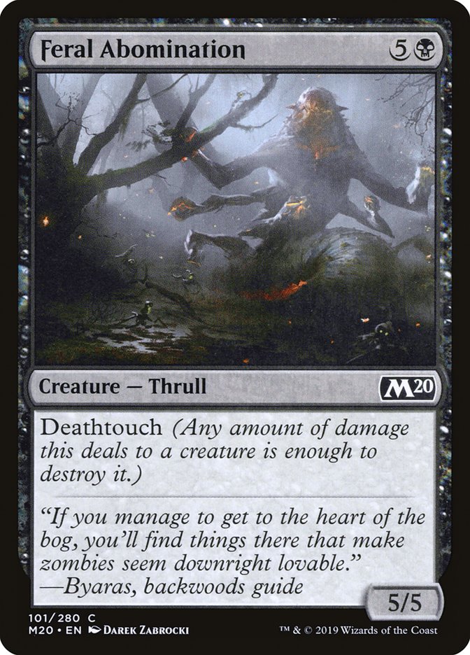 Feral Abomination [Core Set 2020] Magic: The Gathering