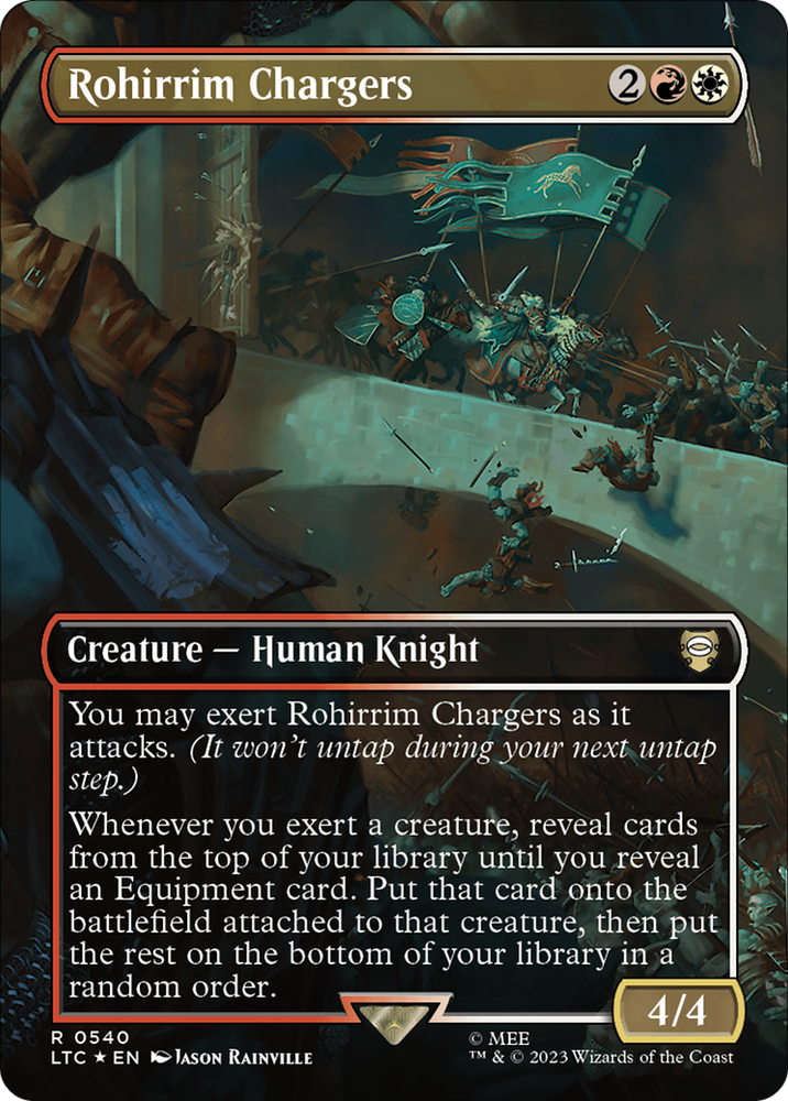 Rohirrim Chargers (Borderless) (Surge Foil) [The Lord of the Rings: Tales of Middle-Earth Commander] Magic: The Gathering