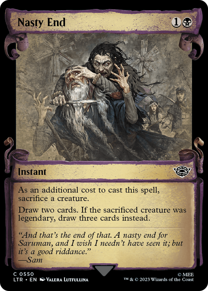 Nasty End [The Lord of the Rings: Tales of Middle-Earth Showcase Scrolls] Magic: The Gathering
