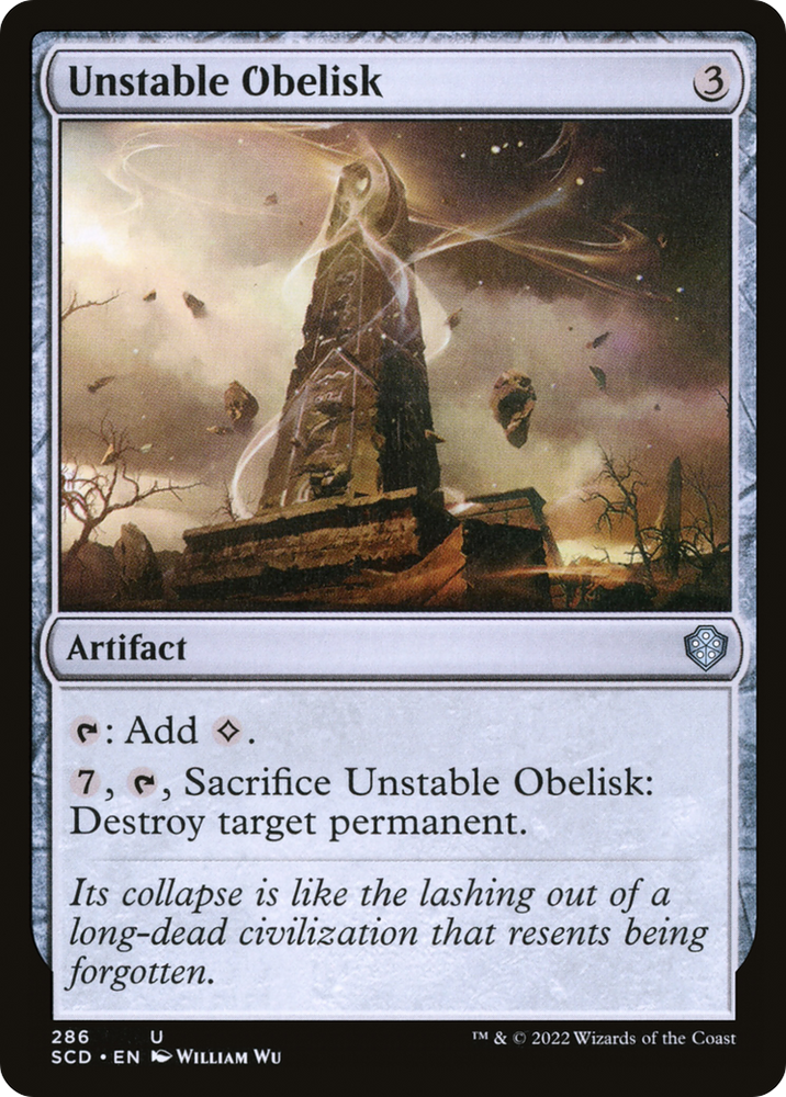 Unstable Obelisk [Starter Commander Decks] Magic: The Gathering