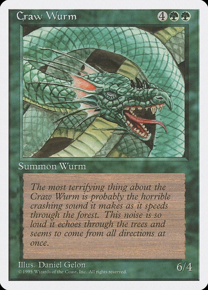 Craw Wurm [Fourth Edition] Magic: The Gathering