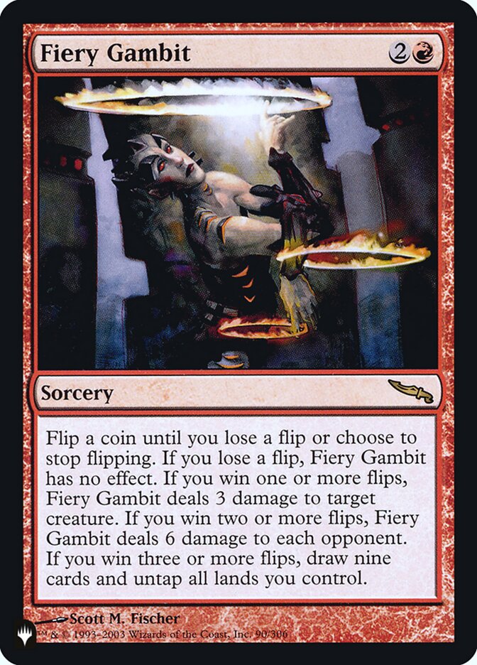 Fiery Gambit [Secret Lair: Heads I Win, Tails You Lose] Magic: The Gathering