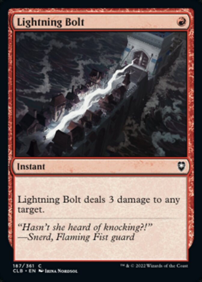 Lightning Bolt [Commander Legends: Battle for Baldur's Gate] Magic: The Gathering