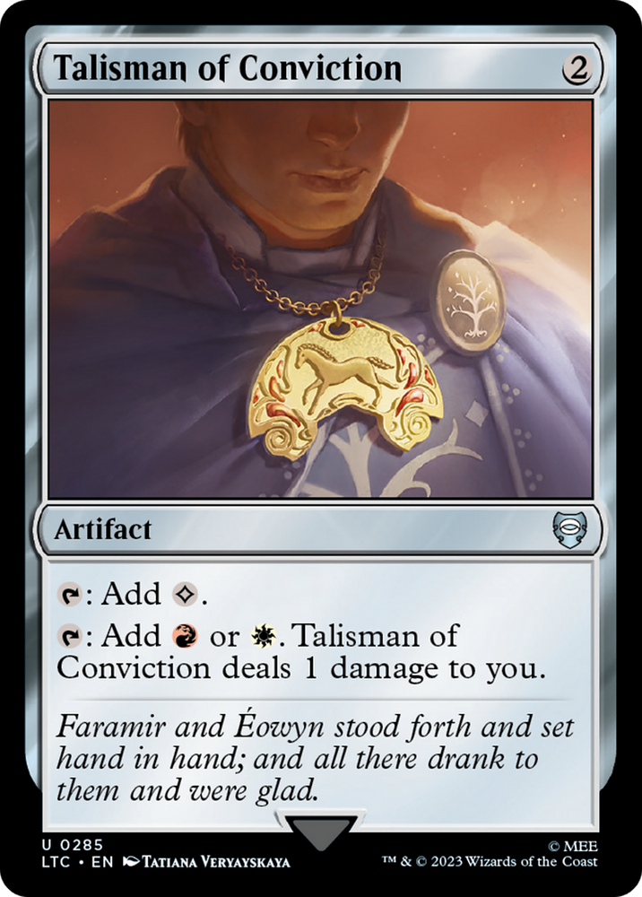 Talisman of Conviction [The Lord of the Rings: Tales of Middle-Earth Commander] Magic: The Gathering