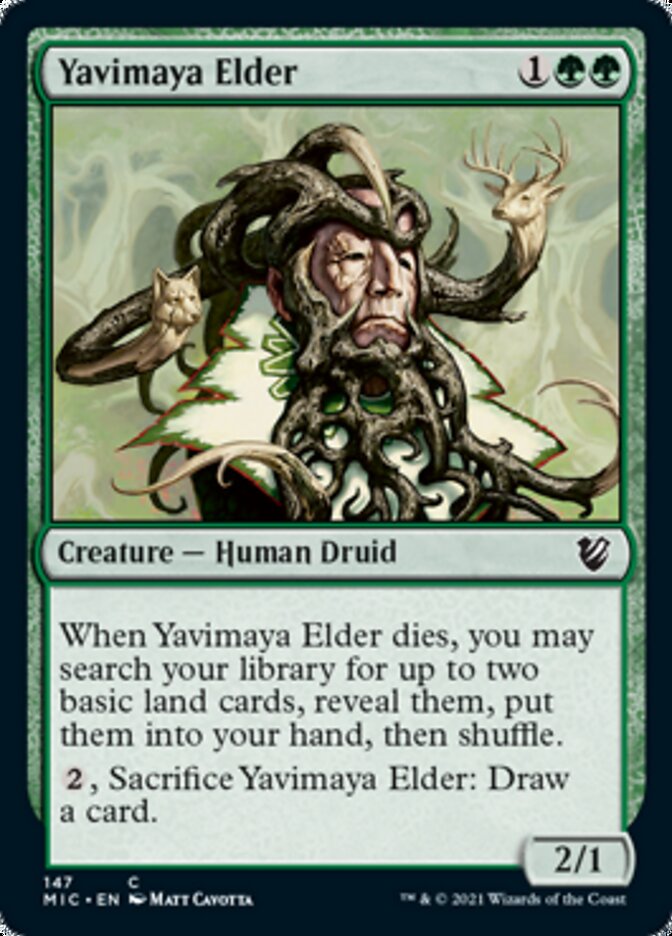 Yavimaya Elder [Innistrad: Midnight Hunt Commander] Magic: The Gathering