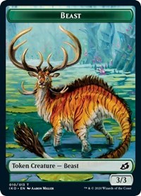 Beast (010) // Snake Double-Sided Token [Commander 2020 Tokens] Magic: The Gathering