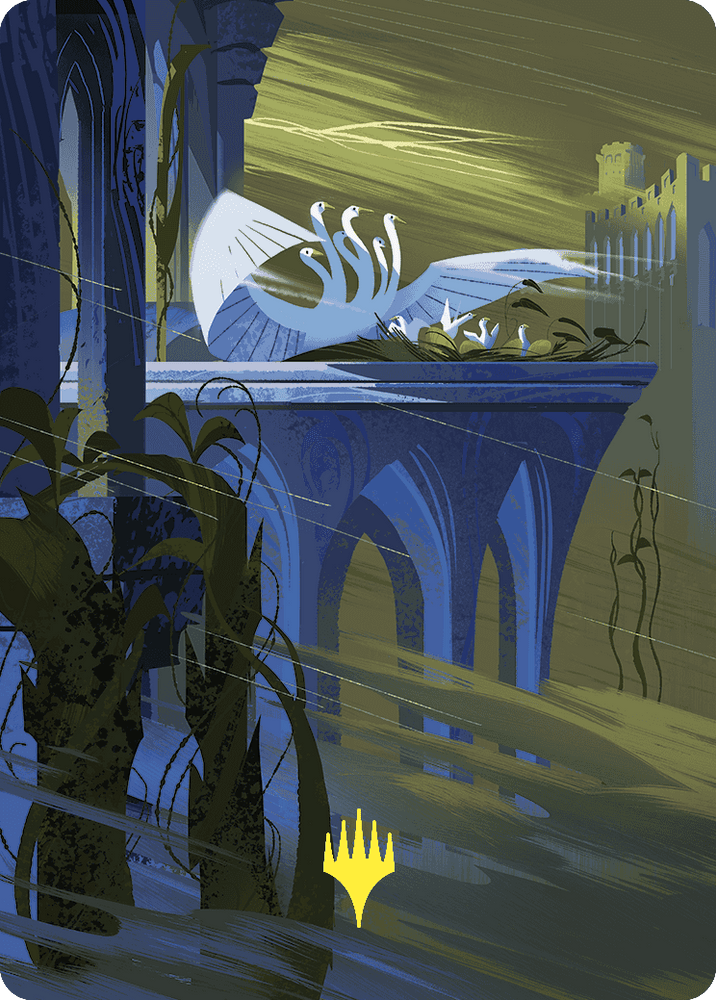 Doubling Season Art Card (Gold-Stamped Planeswalker Symbol) [Wilds of Eldraine Art Series] Magic: The Gathering