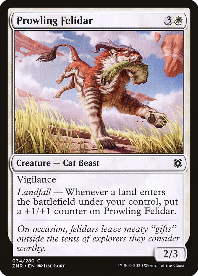 Prowling Felidar [Zendikar Rising] Magic: The Gathering
