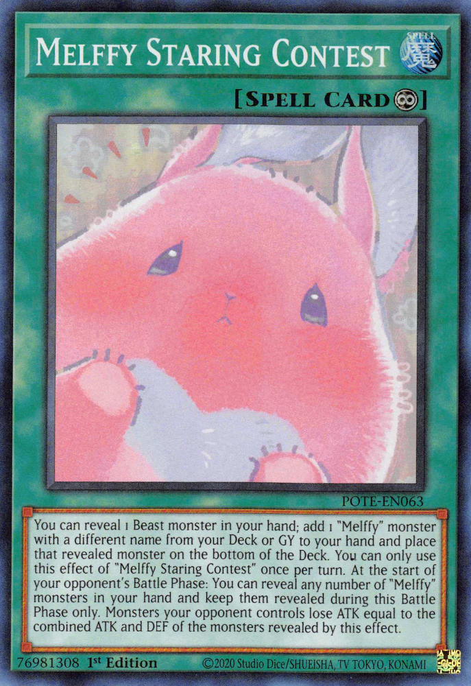 Melffy Staring Contest [POTE-EN063] Super Rare - Yugioh Cards For Your TCG Needs!
