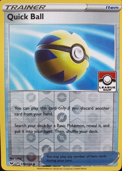 Quick Ball (179/202) (League Promo) [Sword & Shield: Base Set] Pokémon