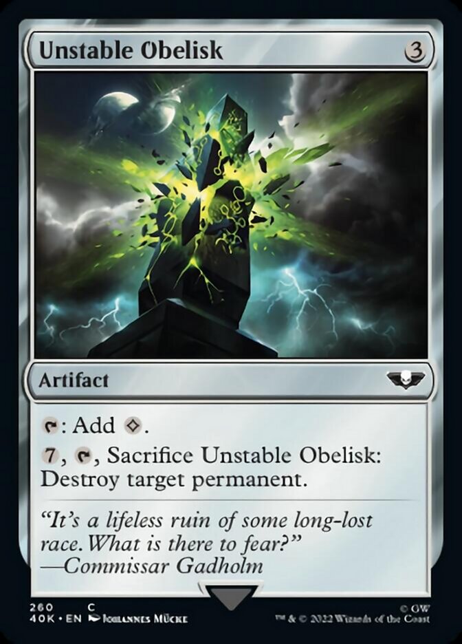 Unstable Obelisk [Warhammer 40,000] Magic: The Gathering